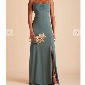 Birdy Grey Ash Crepe Sea Glass Bridesmaid Dress XS